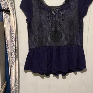 Lace American eagle cute top